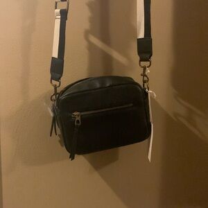 Black square crossbody purse